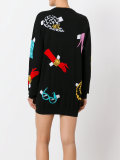 paper cut out accessories sweater dress
