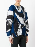 'Una' printed plissé top