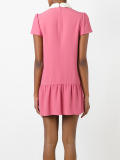 bird embroidered collar dress