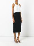 fitted contrast dress 