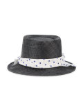 'Ed' straw Hat with Polka Dot Band