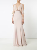 long open-shoulder dress 