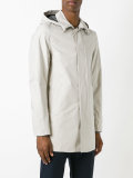 hooded raincoat