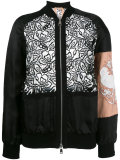 contrast panel bomber jacket 