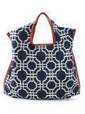 jacquard effect tote bag