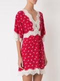 v neck printed dress