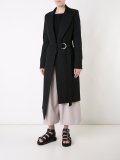 束腰带不对称外套