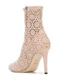 floral laser cut booties 