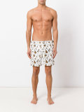 jazz club print swimming trunks