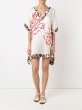 v-neck printed beach dress