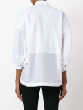 lace trim plain shirt 