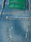 microstudded denim skirt