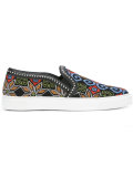 geometric pattern slip-on sneakers