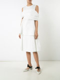 ruffled panel A-line skirt 