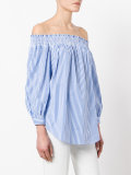 off-shoulders striped blouse