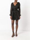 longsleeved polka dot dress