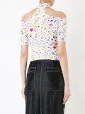 printed choker top 