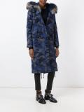 camouflage print parka