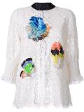 'Beaded Plume' lace blouse