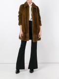 buttoned mid coat