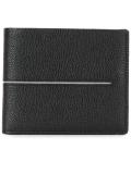 embossed line bi-fold wallet