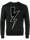 lightning bolt applique sweatshirt