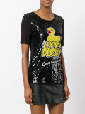 'lucky ducky' sequinned T-shirt