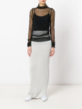 tulle long sleeve turtle neck top
