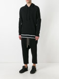 drop-crotch track pants