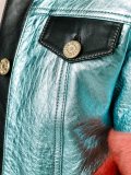 metallic colour block jacket