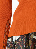 laced sleeve jumper