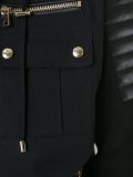 hooded biker-inspired bomber jacket