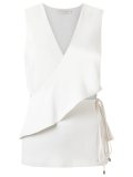 v-neck wrap blouse