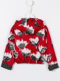 tulip print hooded jacket