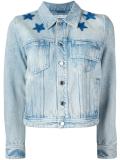 star print bleached jacket