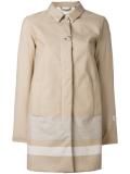buttoned mid coat