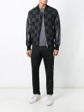 runway checked teddy jacket