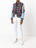 palm-print bomber jacket