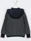 padded hood knit jacket