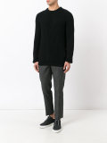 ribbed trim jumper 