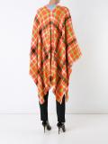 checked poncho