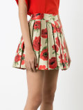 floral metallic skirt