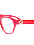 transparent glitter curved glasses