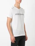 studded shoulders logo T-shirt