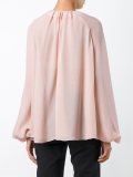collarless blouse