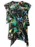 tropical print blouse
