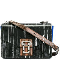 contrast panel shoulder bag