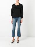 ruffled detailing sweatshirt