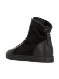 panelled hi-top sneakers
