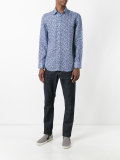 floral print slim-fit shirt